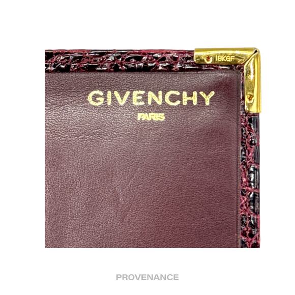 🔴 Givenchy Long Wallet - Burgundy Crocodile Leather - Picture 8 of 8